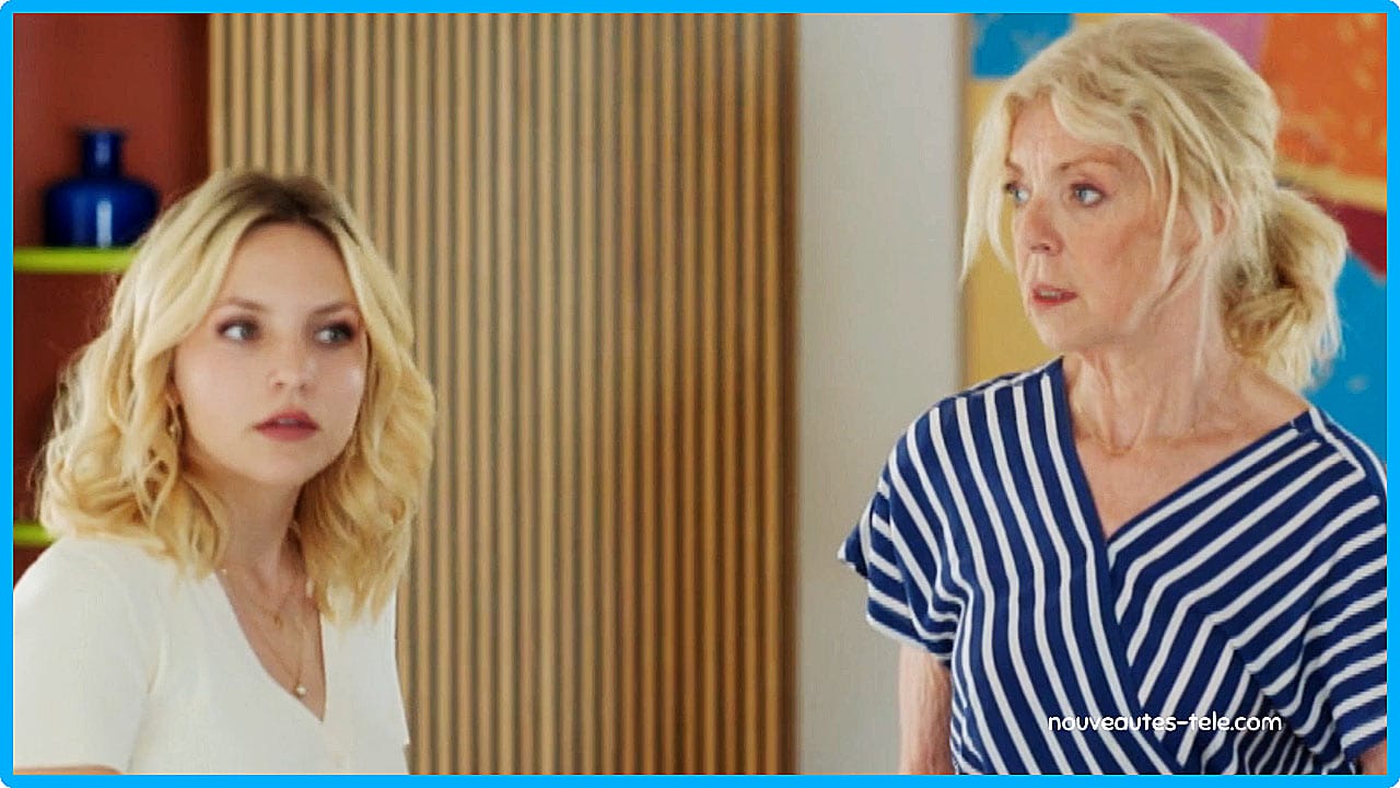 Marianne Delcourt et Judith Delcourt-Bertrand apeurées après avoir entendu des bruits étranges dans la nouvelle maison de Marianne, dans Demain nous appartient